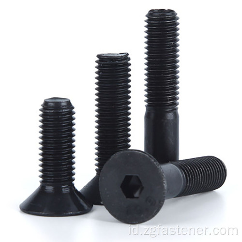 Kelas 10.9 Hexagon Socket Counterk Head Boit BOIT SCRET CARBON Baja Khusus Dibuat dengan Perlakuan Permukaan Hitam